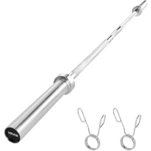 VEVOR 6FT Barbell Bar, Fits 2-Inch Weight Plates, Chrome Plated Barbell Bar with Knurled Grip for Strength Training, Weightlifting, Squat, Deadlift, Bench Press, Curl, Overhead Press, 500lbs Capacity VEVOR 6FT Barbell Bar, Fits 2-Inch Weight Plates, Chrome Plated Barbell Bar with Knurled Grip for Strength Training, Weightlifting, Squat, Deadlift, Bench Press, Curl, Overhead Press, 500lbs Capacity