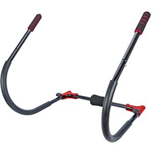 Ultrasport 3 in 1 Abdominal trainer, foldable ab trainer for crunches, push ups and deep squats, padded head rest and handles, adjustable in size, abdominal trainer, Black/Red Ultrasport 3 in 1 Abdominal trainer, foldable ab trainer for crunches, push ups and deep squats, padded head rest and handles, adjustable in size, abdominal trainer, Black/Red