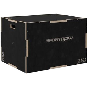 SPORTNOW 3-in-1 Wooden Plyo Box, Anti-Slip Plyometric Jump Platform, Step Up Exercise Box with Handle Openings for Home Gym, Workout Training, 51/61/76cm SPORTNOW 3-in-1 Wooden Plyo Box, Anti-Slip Plyometric Jump Platform, Step Up Exercise Box with Handle Openings for Home Gym, Workout Training, 51/61/76cm