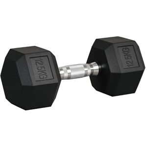 HOMCOM Rubber Dumbbell Weights Body Power Hex Home Gym Exercise Workout Fitness Training Lifting (12.5kg) HOMCOM Rubber Dumbbell Weights Body Power Hex Home Gym Exercise Workout Fitness Training Lifting (12.5kg)