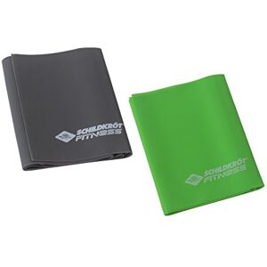 Schildkröt Fitness Bands, Set of 2, Latex Free, Green/Anthracite, 960220 Schildkröt Fitness Bands, Set of 2, Latex Free, Green/Anthracite, 960220