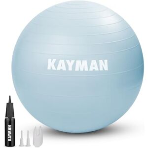 KAYMAN 85cm Exercise Ball Blue Anti-Burst System, Non-Slip Rings, Durable Material, Easy to Inflate, Ideal for Yoga, Pilates, Fitness, Balance Training, Gym, and Home Workouts. KAYMAN 85cm Exercise Ball Blue Anti-Burst System, Non-Slip Rings, Durable Material, Easy to Inflate, Ideal for Yoga, Pilates, Fitness, Balance Training, Gym, and Home Workouts.