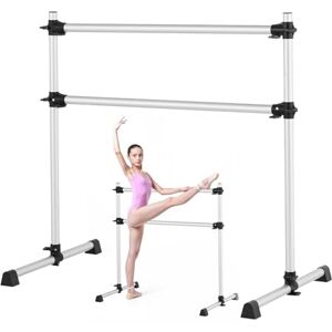VEVOR Ballet Barre, Aluminum Double Barre Bar for Home, Freestanding Portable Ballet Stretching Dance Bars, Height Adjustable Anti-Wobble Fitness Studio Equipment, for Pilates Balance Workout VEVOR Ballet Barre, Aluminum Double Barre Bar for Home, Freestanding Portable Ballet Stretching Dance Bars, Height Adjustable Anti-Wobble Fitness Studio Equipment, for Pilates Balance Workout