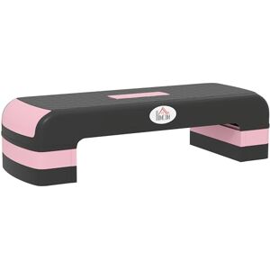 HOMCOM Aerobic Step, 10cm, 15cm & 20cm Height Adjustable Exercise Stepper for Exercise Workout, Nonslip Step Board Great for Home & Office, Black and Pink HOMCOM Aerobic Step, 10cm, 15cm & 20cm Height Adjustable Exercise Stepper for Exercise Workout, Nonslip Step Board Great for Home & Office, Black and Pink