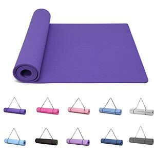 Good Nite Yoga Mat Exercise Mats Workout Pilates Fitness Mat for Women Men Non-Slip Thick 6mm High Density Gymnastics Mats with Carry Strap Tpe 183 x 61 x 0.6cm (Edo Purple) Good Nite Yoga Mat Exercise Mats Workout Pilates Fitness Mat for Women Men Non-Slip Thick 6mm High Density Gymnastics Mats with Carry Strap Tpe 183 x 61 x 0.6cm (Edo Purple)