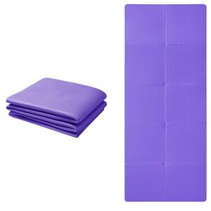 Good Nite Yoga Mat TPE Foldable Portable Non Slip Exercise Fitness Gym Pilates Sport Travel Mat for Women Men 183 x 61 x 0.6 cm (Purple) Good Nite Yoga Mat TPE Foldable Portable Non Slip Exercise Fitness Gym Pilates Sport Travel Mat for Women Men 183 x 61 x 0.6 cm (Purple)