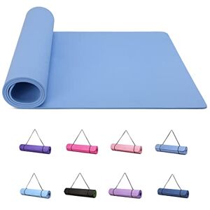 Good Nite Yoga Mat Exercise Mats Workout Pilates Fitness Mat for Women Men Non-Slip Thick 6mm High Density Gymnastics Mats with Carry Strap Tpe 183 x 61 x 0.6cm (Sky Blue) Good Nite Yoga Mat Exercise Mats Workout Pilates Fitness Mat for Women Men Non-Slip Thick 6mm High Density Gymnastics Mats with Carry Strap Tpe 183 x 61 x 0.6cm (Sky Blue)