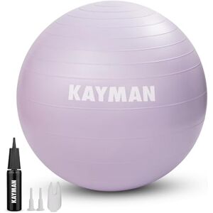 KAYMAN 85cm Exercise Ball Purple Anti-Burst System, Non-Slip Rings, Durable Material, Easy to Inflate, Ideal for Yoga, Pilates, Fitness, Balance Training, Gym, and Home Workouts. KAYMAN 85cm Exercise Ball Purple Anti-Burst System, Non-Slip Rings, Durable Material, Easy to Inflate, Ideal for Yoga, Pilates, Fitness, Balance Training, Gym, and Home Workouts.