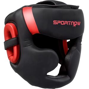 SPORTNOW Boxing Headguard, Boxing Headgear Helmet with Adjustable Strap for Full Face Protection for Kickboxing, Sparring, Martial Arts, Karate, Taekwondo, Red/Black SPORTNOW Boxing Headguard, Boxing Headgear Helmet with Adjustable Strap for Full Face Protection for Kickboxing, Sparring, Martial Arts, Karate, Taekwondo, Red/Black