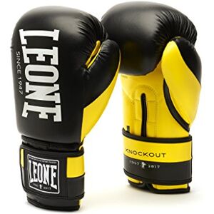LEONE 1947 , KNOCKOUT Boxing Gloves, Unisex Adult, Yellow, 10 OZ, GN371 LEONE 1947 , KNOCKOUT Boxing Gloves, Unisex Adult, Yellow, 10 OZ, GN371