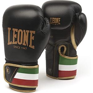 LEONE 1947 , Boxing Gloves, Unisex Adult, Black, 14 OZ, GN039 LEONE 1947 , Boxing Gloves, Unisex Adult, Black, 14 OZ, GN039
