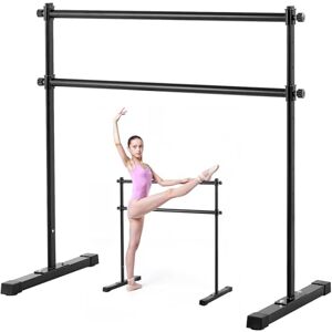 VEVOR Ballet Barre, Double Barre Bar for Home, Freestanding Portable Ballet Stretching Dance Bars, Height Adjustable Anti-Wobble Fitness Gym Studio Equipment, for Pilates Balance Workout VEVOR Ballet Barre, Double Barre Bar for Home, Freestanding Portable Ballet Stretching Dance Bars, Height Adjustable Anti-Wobble Fitness Gym Studio Equipment, for Pilates Balance Workout