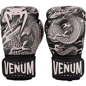 Venum , Dragon's Flight Boxing Gloves, Unisex Adult, 14 Oz, Black/Sand Venum , Dragon's Flight Boxing Gloves, Unisex Adult, 14 Oz, Black/Sand