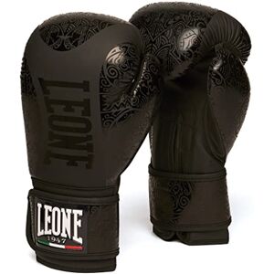 LEONE 1947 , Maori Boxing Gloves, Unisex Adult, Black, 16 OZ, GN070 LEONE 1947 , Maori Boxing Gloves, Unisex Adult, Black, 16 OZ, GN070