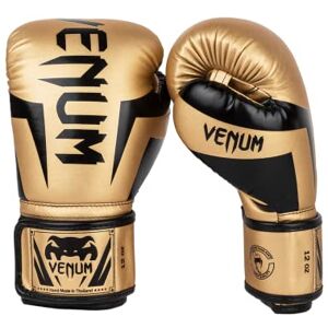 Venum , Elite Boxing Gloves, Unisex Adult, 10 Oz, Gold/Black Venum , Elite Boxing Gloves, Unisex Adult, 10 Oz, Gold/Black