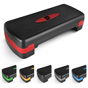 KAYMAN Exercise Steps – Fitness Stepper for Home & Gym, Suited for Aerobics, Cardio, Weights, Yoga, DVD Workout – Adjustable 2 Step Level Heights (10,15 cm) – Perfect Equipment for Fitness (Red) KAYMAN Exercise Steps – Fitness Stepper for Home & Gym, Suited for Aerobics, Cardio, Weights, Yoga, DVD Workout – Adjustable 2 Step Level Heights (10,15 cm) – Perfect Equipment for Fitness (Red)