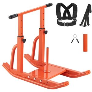 VEVOR Weight Sled, Steel Power Sled, Fitness Training Sleds for Athletic Exercise Speed Improvement, Workout Equipment with Adjustable Height Handle, Compatible with 25/51 mm Weight Plates, Orange VEVOR Weight Sled, Steel Power Sled, Fitness Training Sleds for Athletic Exercise Speed Improvement, Workout Equipment with Adjustable Height Handle, Compatible with 25/51 mm Weight Plates, Orange
