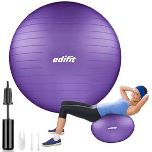 EDIFIT , Pilates Ball, 55, 65 and 75 cm, Yoga Accessories, Fitness, Various Sizes, Small, Medium, Large, Home Gym, Pregnancy, Includes Inflator (65 cm, Violet) EDIFIT , Pilates Ball, 55, 65 and 75 cm, Yoga Accessories, Fitness, Various Sizes, Small, Medium, Large, Home Gym, Pregnancy, Includes Inflator (65 cm, Violet)