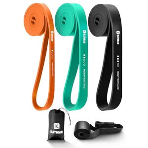 KAYMAN Long Resistance Bands Set 3 Pack (5-60lbs) with Door Anchor & Carry Bag – Ideal for Pull-Ups, Yoga, Calisthenics, Strength Training, Stretching, Home Workouts, and Full-Body Fitness Exercises KAYMAN Long Resistance Bands Set 3 Pack (5-60lbs) with Door Anchor & Carry Bag – Ideal for Pull-Ups, Yoga, Calisthenics, Strength Training, Stretching, Home Workouts, and Full-Body Fitness Exercises