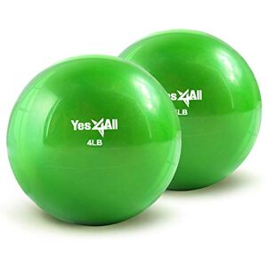 Yes4All 1ARL Soft Weighted Medicine Toning Ball Green 1.8 kg Pair for Pilates, Yoga and Fitness Yes4All 1ARL Soft Weighted Medicine Toning Ball Green 1.8 kg Pair for Pilates, Yoga and Fitness
