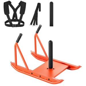 VEVOR Weight Sled, Steel Power Sled, Fitness Strength Training Sleds for Athletic Exercise Speed Improvement, Workout Fitness Equipment with Handle, Compatible with 25/51 mm Weight Plates, Orange VEVOR Weight Sled, Steel Power Sled, Fitness Strength Training Sleds for Athletic Exercise Speed Improvement, Workout Fitness Equipment with Handle, Compatible with 25/51 mm Weight Plates, Orange