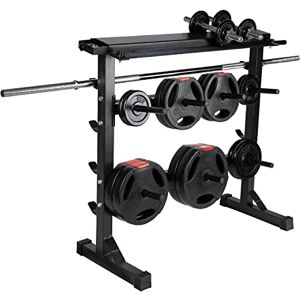 Ultrasport Dumbbell Rack for Weight Plates, Dumbbells & Barbells, 3 Levels, Includes Towel Rail, Hook & Drawer for Accessories, Sturdy Steel Frame, Maximum Load 300 kg Ultrasport Dumbbell Rack for Weight Plates, Dumbbells & Barbells, 3 Levels, Includes Towel Rail, Hook & Drawer for Accessories, Sturdy Steel Frame, Maximum Load 300 kg