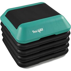 Yes4All Q5HV Adjustable High Step Aerobic Platform, 40.6 x 40.6 cm Black/Green Step Platforms for Aerobic Step Exercises Yes4All Q5HV Adjustable High Step Aerobic Platform, 40.6 x 40.6 cm Black/Green Step Platforms for Aerobic Step Exercises