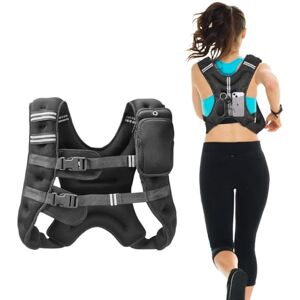 VEVOR Weighted Vest, 16 lbs Weight Vest with Reflective Stripe, Adjustable Buckle Body Weight Vest for Men Women, Workout Equipment for Strength Training, Running, Jogging, Fitness, and Weight Loss VEVOR Weighted Vest, 16 lbs Weight Vest with Reflective Stripe, Adjustable Buckle Body Weight Vest for Men Women, Workout Equipment for Strength Training, Running, Jogging, Fitness, and Weight Loss