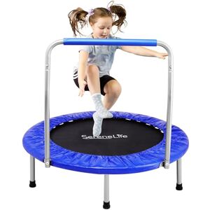 SereneLife Foldable Mini Trampoline for Adults and Kids 91/102cm , Indoor Small Fitness Equipment with Foam Handle, Compact Exercise Rebounder , Max Load 68/100kg SereneLife Foldable Mini Trampoline for Adults and Kids 91/102cm , Indoor Small Fitness Equipment with Foam Handle, Compact Exercise Rebounder , Max Load 68/100kg
