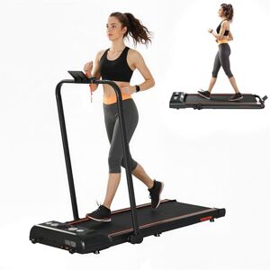 HOMCOM Walking Pad Treadmill, Folding Treadmill for Home, 1-8km/h Under Desk Running Machine with Low Noise 1.5HP, LED Display, Wheels and Remote Control, for Gym Office Fitness Training, Red HOMCOM Walking Pad Treadmill, Folding Treadmill for Home, 1-8km/h Under Desk Running Machine with Low Noise 1.5HP, LED Display, Wheels and Remote Control, for Gym Office Fitness Training, Red