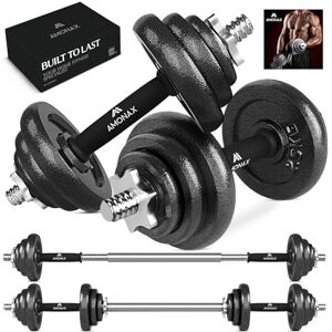 Amonax 20kg Cast Iron Adjustable Dumbbells Weight Set, Barbell Set Men Women, Strength Training Equipment Home Gym Fitness, Dumbell Pair Hand , Bar Bells Free Weights for Weight Lifting Amonax 20kg Cast Iron Adjustable Dumbbells Weight Set, Barbell Set Men Women, Strength Training Equipment Home Gym Fitness, Dumbell Pair Hand , Bar Bells Free Weights for Weight Lifting