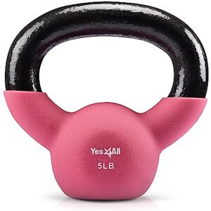Yes4All Neoprene Coated Kettlebell Weights, Strength Training Kettlebells (2.3 kg Fruit Dove) Yes4All Neoprene Coated Kettlebell Weights, Strength Training Kettlebells (2.3 kg Fruit Dove)
