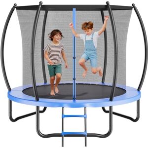 VEVOR Outdoor Trampoline, 8FT Recreational Trampoline, ASTM Approved Trampolines with Enclosure Net & Thickened Pad, Max 265 lbs Weight Capacity, Anti-Rust Backyard Trampolines for Kids & Adults VEVOR Outdoor Trampoline, 8FT Recreational Trampoline, ASTM Approved Trampolines with Enclosure Net & Thickened Pad, Max 265 lbs Weight Capacity, Anti-Rust Backyard Trampolines for Kids & Adults