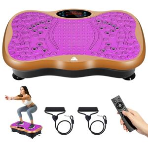 EVOLAND Vibration Plate Exercise Machine, Vibration Fitness Trainer with Bluetooth Speaker 5 Program Modes 2 Resistance Bands, Home Exercise Equipment for Fitness Body Toning-Purple EVOLAND Vibration Plate Exercise Machine, Vibration Fitness Trainer with Bluetooth Speaker 5 Program Modes 2 Resistance Bands, Home Exercise Equipment for Fitness Body Toning-Purple