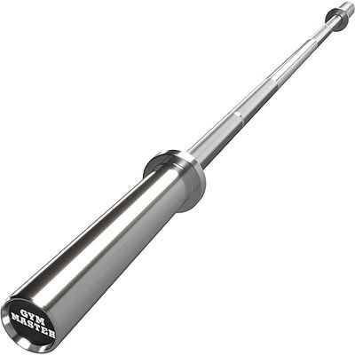 GYM MASTER 2" Diameter Olympic Barbell with Rotating Sleeves & Spring Clip Collars 6ft Int'l GYM MASTER 2" Diameter Olympic Barbell with Rotating Sleeves & Spring Clip Collars 6ft Int'l