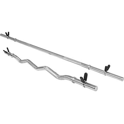 GORILLA SPORTS ® Barbell Bars Straight Bar 170cm, EZ Bar 120cm, Knurled, Anti-Slip Hand Grip, 30mm, Spinlock or Spring Collars, Silver or Black Weight Lifting Bar, Standard Bar, Strength Training GORILLA SPORTS ® Barbell Bars Straight Bar 170cm, EZ Bar 120cm, Knurled, Anti-Slip Hand Grip, 30mm, Spinlock or Spring Collars, Silver or Black Weight Lifting Bar, Standard Bar, Strength Training
