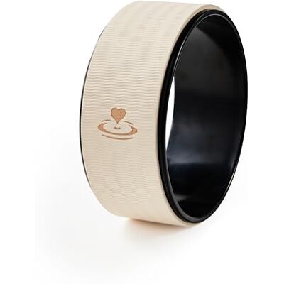 Myga Yoga Wheel – Exercise Prop for Back Pain, Yoga Poses, Pilates, Stretching & Core Strength – Supports Backbends, Inversions & Flexibility – Choice of Design (Sand) Myga Yoga Wheel – Exercise Prop for Back Pain, Yoga Poses, Pilates, Stretching & Core Strength – Supports Backbends, Inversions & Flexibility – Choice of Design (Sand)