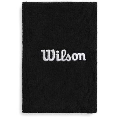 Wilson Wide Terry Wristband, Made from High-Stretch Fabric, With Moisture Control, Comfort Without Distraction, Colour: Black, Size: One Size Wilson Wide Terry Wristband, Made from High-Stretch Fabric, With Moisture Control, Comfort Without Distraction, Colour: Black, Size: One Size