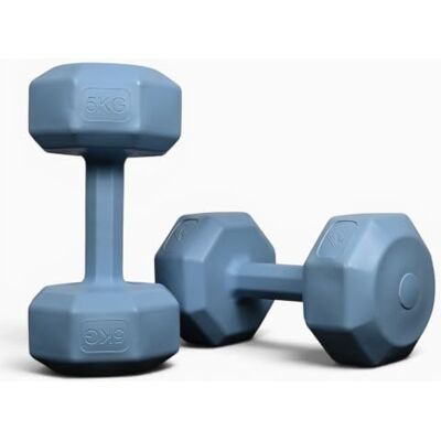 GYMSETS FITNESS GymSets Vinyl Dumbbells – Home Gym Fitness & Strength Training Multiple Weight Options, Hex Shape GYMSETS FITNESS GymSets Vinyl Dumbbells – Home Gym Fitness & Strength Training Multiple Weight Options, Hex Shape