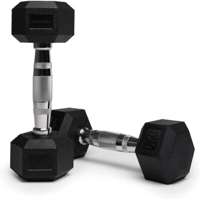 Fashion Thirsty Northern Hex Dumbbell Set Rubber Heavy Weights with Metal Handles Anti-Rolling for Weight Lifting Bodybuilding Exercise Workout Strength Training Home Gym 1kg-50kg Pairs Sets (6KG x2 Dumbbells) Fashion Thirsty Northern Hex Dumbbell Set Rubber Heavy Weights with Metal Handles Anti-Rolling for Weight Lifting Bodybuilding Exercise Workout Strength Training Home Gym 1kg-50kg Pairs Sets (6KG x2 Dumbbells)