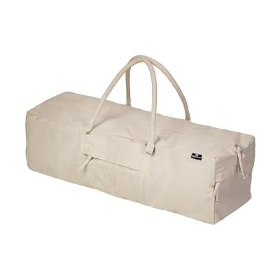 Yoga Studio Yoga Kit Bag YKK Full Zipp Fastening Carrier Equipment Bag Cotton Yoga & Pilates Unisex Mat Bag with Storage Pocket Compartments for Mats & Accessories Fits Most Mat Sizes Ecru Yoga Studio Yoga Kit Bag YKK Full Zipp Fastening Carrier Equipment Bag Cotton Yoga & Pilates Unisex Mat Bag with Storage Pocket Compartments for Mats & Accessories Fits Most Mat Sizes Ecru