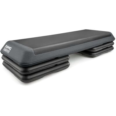 Balance Aerobic Step, Large Professional Exercise Stepper, 3 Level Height Adjustable Fitness Platform, L109cm x W41cm x H10/15/20cm (Grey) Balance Aerobic Step, Large Professional Exercise Stepper, 3 Level Height Adjustable Fitness Platform, L109cm x W41cm x H10/15/20cm (Grey)