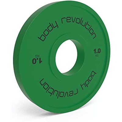 Body Revolution Olympic Fractional Bumper Plates - Colour - 1kg Pair Body Revolution Olympic Fractional Bumper Plates - Colour - 1kg Pair