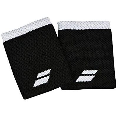 Babolat Logo Unisex Sweatband Black White Pack of 2 Babolat Logo Unisex Sweatband Black White Pack of 2