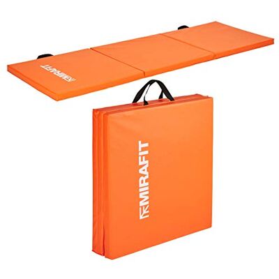 Mirafit 6ft Folding Exercise Mat 4cm Choice of Colour Orange Mirafit 6ft Folding Exercise Mat 4cm Choice of Colour Orange