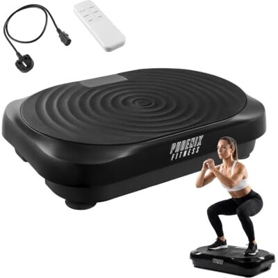 Phoenix Vibration Plate Exercise Machine 120 Intensity Levels, Timer, LCD Display & 5 Programs for Weight Loss, Lymphatic Drainage, Circulation and Full Body Workout at Home & Gym Black Phoenix Vibration Plate Exercise Machine 120 Intensity Levels, Timer, LCD Display & 5 Programs for Weight Loss, Lymphatic Drainage, Circulation and Full Body Workout at Home & Gym Black