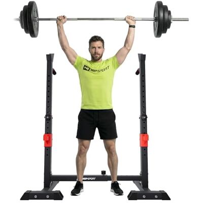 HS HOP-SPORT Hop-Sport HS-1004L Adjustable Barbell Rack – Squat Rack Stands for Bench Press, Dumbbell & Barbell Training, Height Adjustable, Max Load 250 kg HS HOP-SPORT Hop-Sport HS-1004L Adjustable Barbell Rack – Squat Rack Stands for Bench Press, Dumbbell & Barbell Training, Height Adjustable, Max Load 250 kg