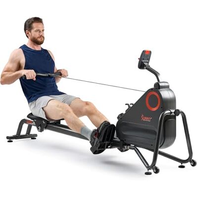 Sunny Health & Fitness Magnetic Rowing Machine for Home, 125cm Long Rail Free SunnyFit App, Ultra-Quiet & Smooth, 16-Level Magnetic Resistance, Upright Storage, Ergonomic Padded Seat, Easy Assembly Sunny Health & Fitness Magnetic Rowing Machine for Home, 125cm Long Rail Free SunnyFit App, Ultra-Quiet & Smooth, 16-Level Magnetic Resistance, Upright Storage, Ergonomic Padded Seat, Easy Assembly