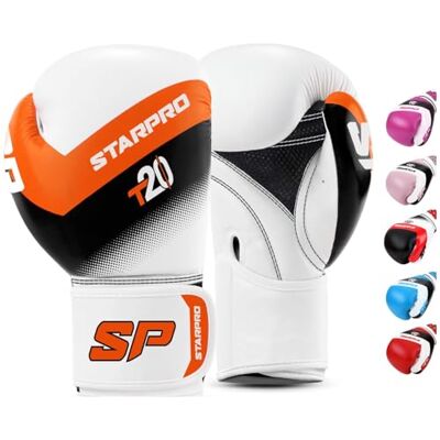 Starpro Kids Boxing Gloves with Wrist Strap for Training & Kickboxing Leather-look PU Boxing Gloves for Kids designed for lasting comfort during boxing and kickboxing training. Starpro Kids Boxing Gloves with Wrist Strap for Training & Kickboxing Leather-look PU Boxing Gloves for Kids designed for lasting comfort during boxing and kickboxing training.