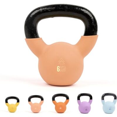 Myga Iron Kettlebell Heavy Cast Iron Weight for Fitness and Strength Training, Bodybuilding, Muscle and Cardio Workout Equipment ideal for Home, Gym and Studio Peach, 6kg Myga Iron Kettlebell Heavy Cast Iron Weight for Fitness and Strength Training, Bodybuilding, Muscle and Cardio Workout Equipment ideal for Home, Gym and Studio Peach, 6kg